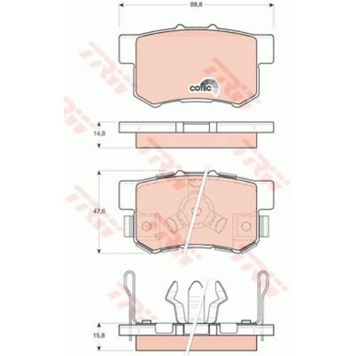 Гальмівні колодки GDB3438 - зображення 2