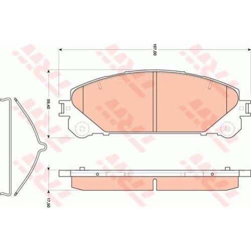 Гальмівні колодки GDB3484 - зображення 2