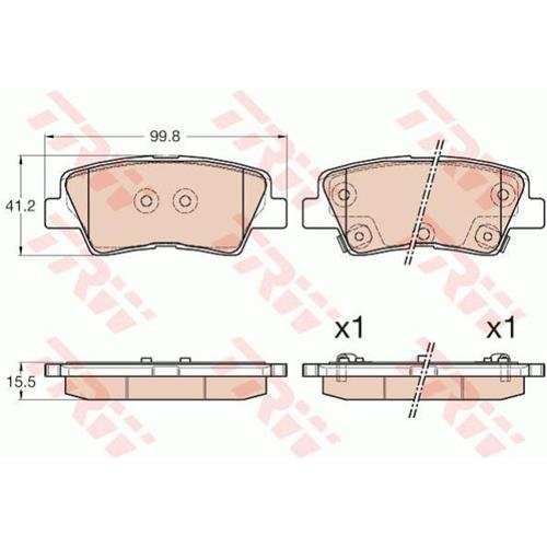 Гальмівні колодки GDB3537 - зображення 2