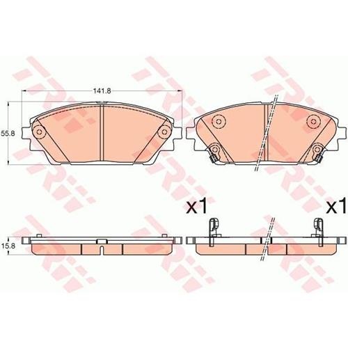 Гальмівні колодки GDB3592 - зображення 2