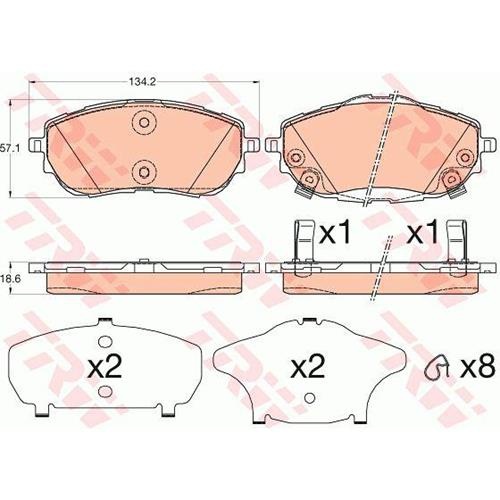 Гальмівні колодки GDB3598 - зображення 2