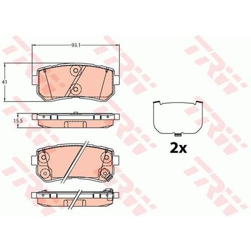 Гальмівні колодки GDB3636 - зображення 2