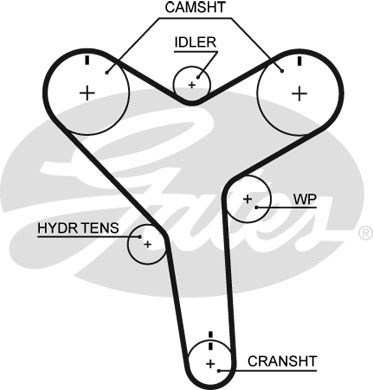 Комплект ременя ГРМ K01T257 - зображення 2