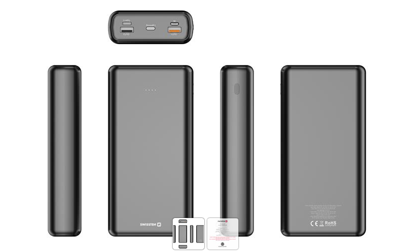 Наружный аккумулятор SWISSTEN POWER BANK 30000 mAh, 20W