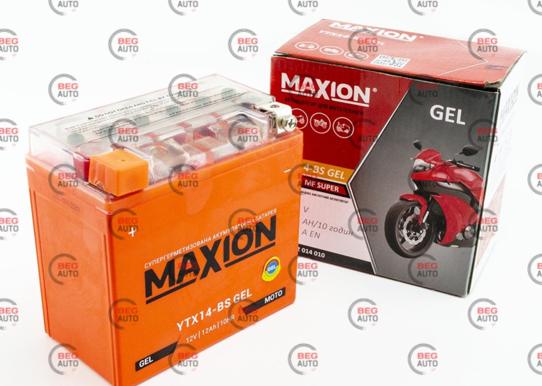 Аккумулятор 12V12А гелевой (150х87х145) оранжевый MAXION
