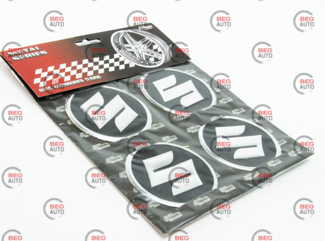 Наклейка на колісний диск/ковпак d 60 мм Suzuki чорна (4шт)