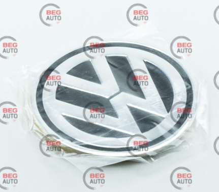 Наклейка на колісний диск/ковпак d 90 мм VW чорна (4шт)