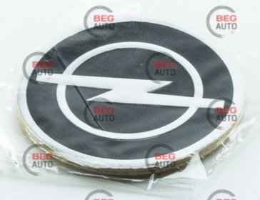 Наклейка на колісний диск/ковпак d 90 мм Opel чорна (4шт)