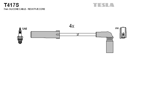 Кабель зажигания к-кт TESLA Газель,Соболь ГАЗ 2217 2,9 УМЗ 4216: аналоги T354H