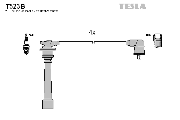 Кабель зажигания к-кт TESLA HY 94-1,4