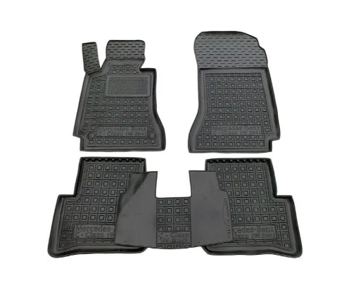 коврики салона Mercedes W205 2014->  борт 2,5см, с перемычкой