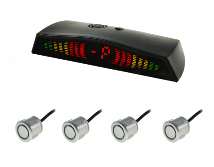 парктроник 4 датчика 18,5 мм Cyclone ST-4M LED дисплей-шкала/звук. сигнал/серый
