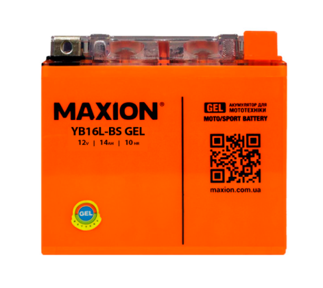 акб  12V14А AGM (150х84х158) черный MAXION (с электролитом)