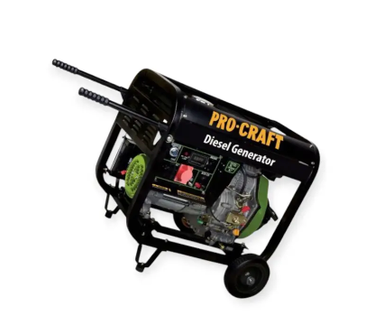 генератор дизельный 4.5/5.0кВт однофазный, ручной/электро запуск Procraft