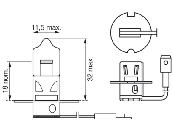 лампа H3 12V 55 W  BOSCH Pure Light  (блистер) 1987301006 - зображення 2