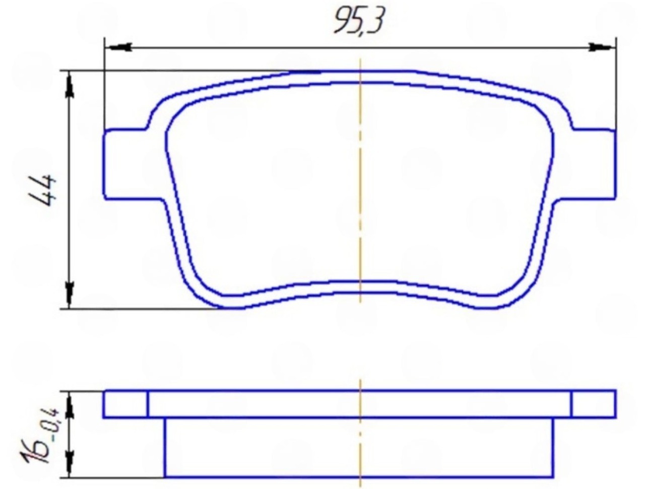 колод.торм. зад. Renault Kangoo 08->, MB Citan (415)  (Dafmi-Intelli)