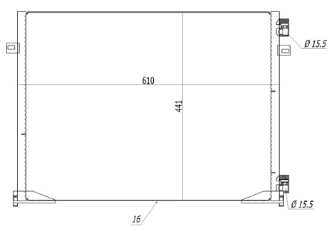 радиатор кондиционера Renault Trafic 1.9 dCI/2.0 01->  (HART)