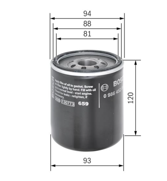 Масляний фільтр 0 986 452 064 - зображення 2