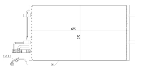 радиатор кондиционера Ford Focus, C-Max 02->  (HART)