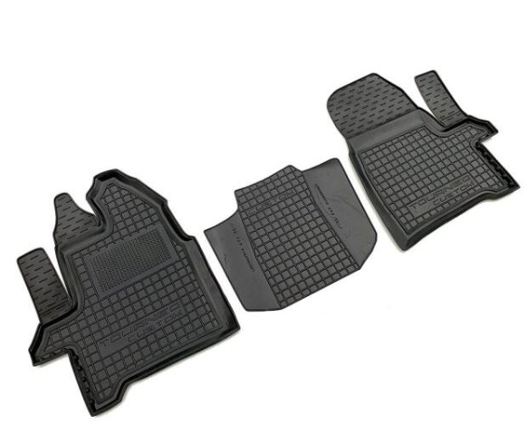 коврики салона Ford Transit Custom, Tourneo Custom 2012-> борт 2,5см 1+1 (1-й ряд), с перемычкой