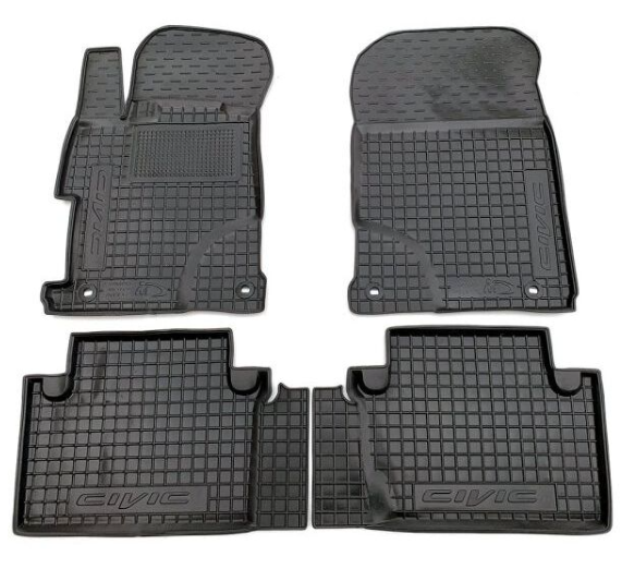 коврики салона Honda Civic IX 2011-2017 седан борт 2,5см, с перемычкой