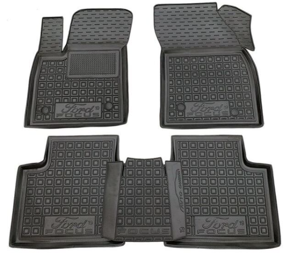 коврики салона Ford Focus IV 2018-> борт 2,5см, с перемычкой