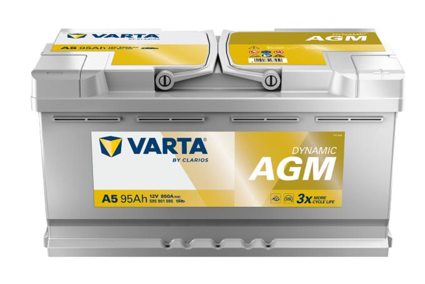 VARTA SILVER DYNAMIC AGM 95Ah, EN 850, правый "+" 353x175x190 (ДхШхВ) START-STOP | 6СТ-95 АзЕ (G14)