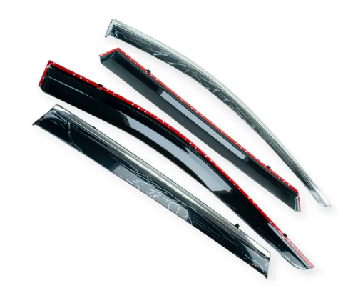 ветровик Nissan X-Trail (T32) / Rogue 2014-2021  (скотч) TopVisor  c хром молдингом