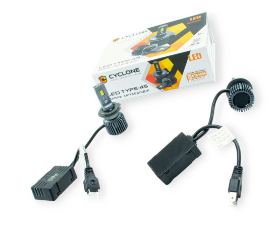 лампа LED H7 12V Type 45 65W 6000K 12000L радиатор с вентилятором+обманка