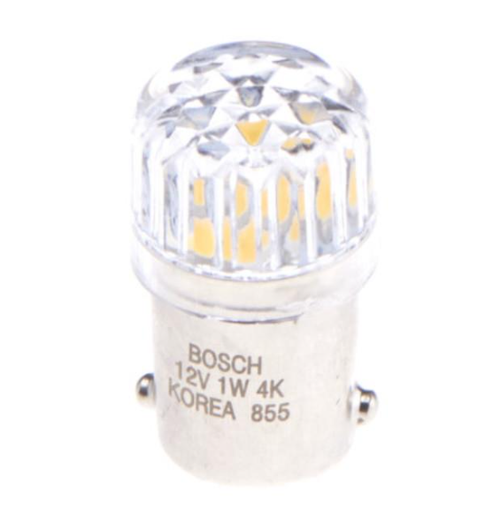 Лампа светодиодная А 12-4 лазер.  WHITE  1W 4000K Bosch