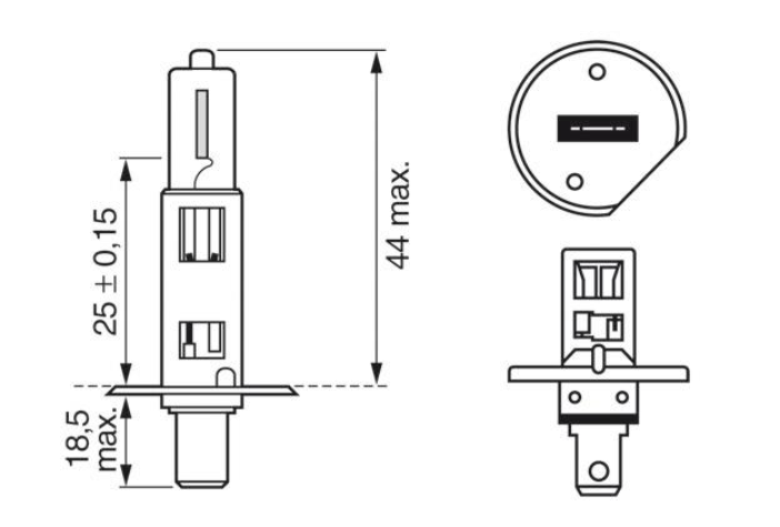 Автомобiльна лампа H1 12V 1 987 301 108 - зображення 1