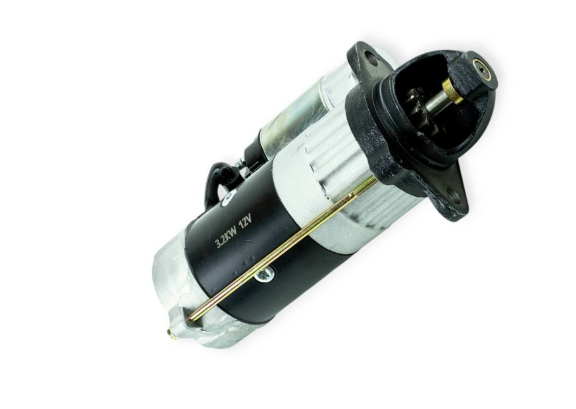 стартер Z=11 12V 3,2KW DongFeng 244/354/404, Xingtai 180/220/240 (посадка d=75мм межболт. L=112мм)