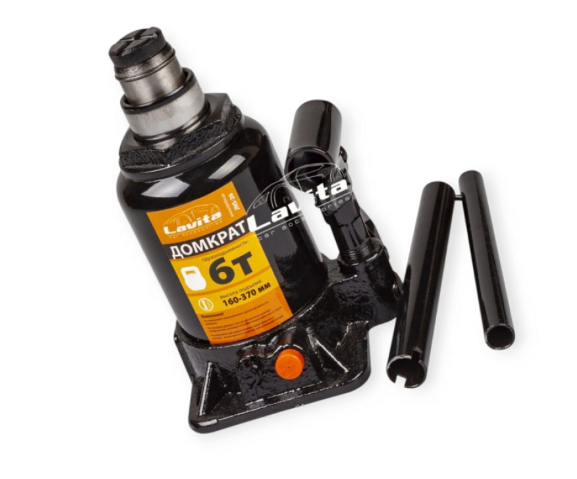 домкрат гидравл.  6Т  160-370мм  (коробка) двухштоковый Lavita