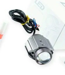 фара дополнительная LED  круглая  35х60 (Дм/Ш) белый+желтый с линзой