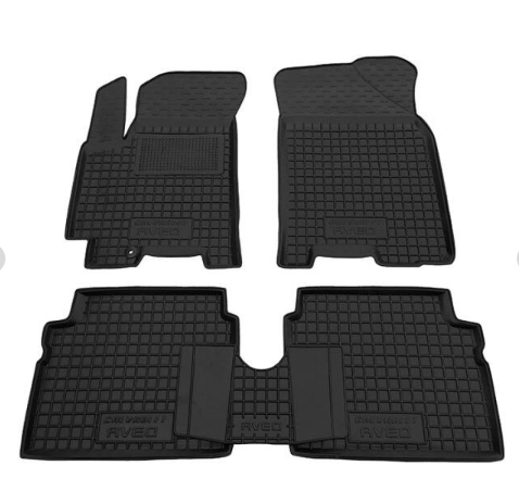 коврики салона Chevrolet Aveo, Lacetti, Vida, Gentra  борт 2,5см, с перемычкой