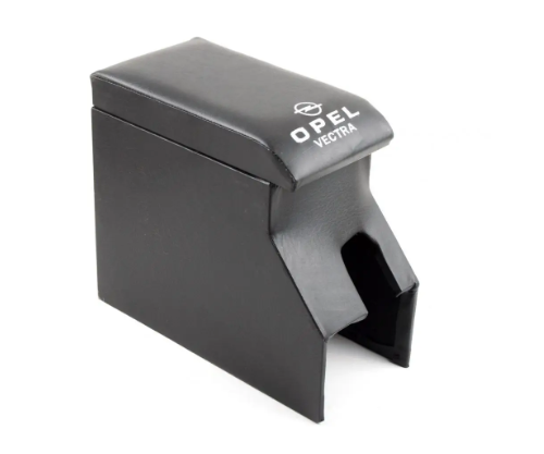 подлокотник Opel Vectra  черный  с вышивкой (кожзам)