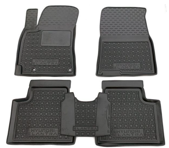 коврики салона Hyundai Elantra 2020-> CN7 борт 2,5см, с перемычкой