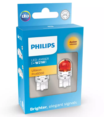 Лампа светодиодная БЦ 12-21 YELLOW Ultinon Pro6000 (2шт)