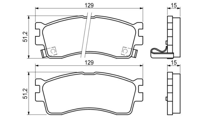 Гальмівні колодки дискові 0986494144 - зображення 2