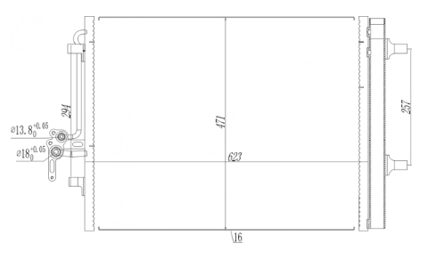 радиатор кондиционера Ford Galaxy, Mondeo, S-Max 1.6-2.2i/D 07->  (HART) 608 055 - зображення 1