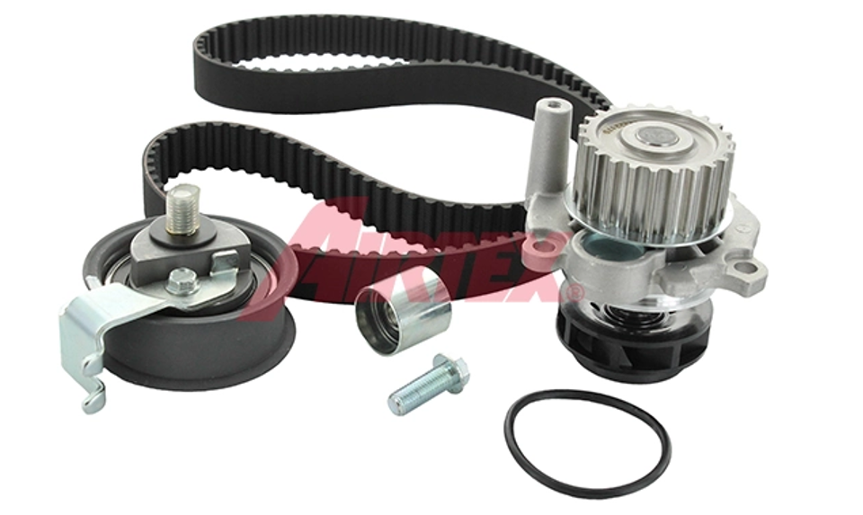 ремкомплект ГРМ (ремень+ролики+помпа) Skoda Octavia Tour, Golf 4 Passat 1.8i/T 97->  (AIRTEX)