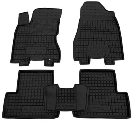 коврики салона Nissan X-Trail 2007-2014  борт 2,5см, с перемычкой