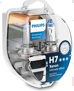 лампа H7 24V 70 W PHILIPS Master Duty Blue Vision (2шт)
