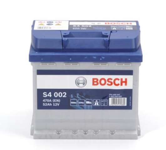 Аккумулятор Bosch S4 Silver 52Ah, EN 470 правый "+" 207x175x190 (ДхШхВ)
