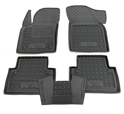 коврики салона VOLVO V50 2004-> борт 2,5см, с перемычкой