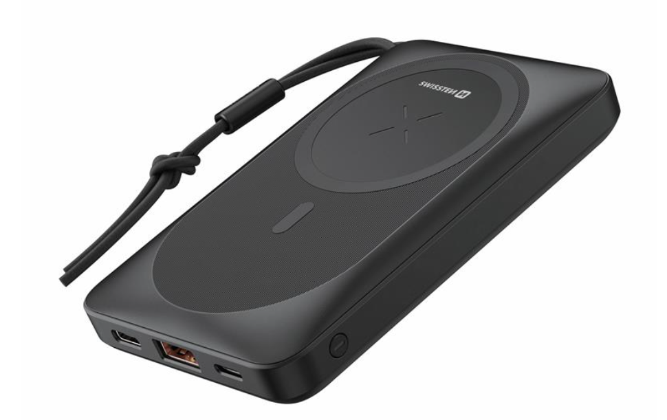 Внешний аккумулятор SWISSTEN POWER BANK MagSafe 10000 mAh, 22,5W