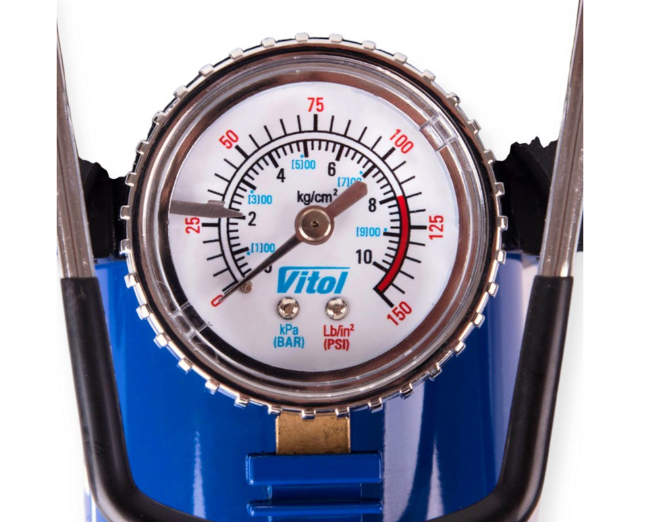компрессор Vitol  10атм/ 40л/1,2м шланг/прикур/сумка/автостоп/2 режима К-52 - зображення 3