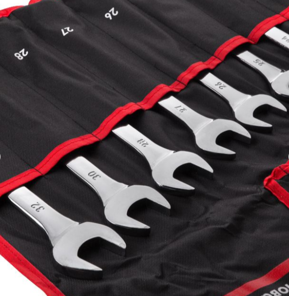 набор ключей рожково-накидных  6-32 мм 25 шт (ткан. чехол) CrV Prof XT-1526 - зображення 3