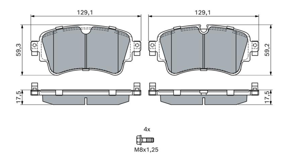 Гальмівні колодки дискові 0986494833 - зображення 3