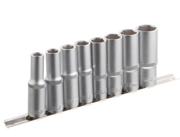 набор головок удлиненных 1/2"  8 шт, 10-22мм (планка)